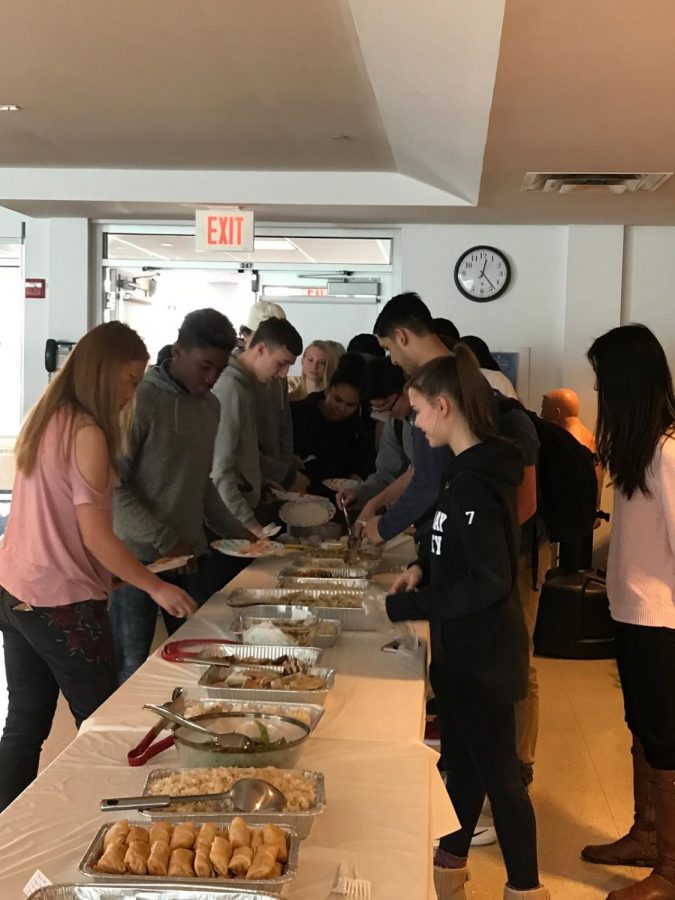 Students try out cultural asian dishes